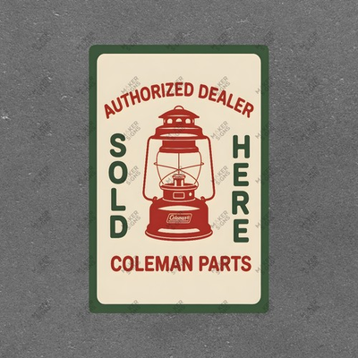 #ad #ad Vintage Coleman Parts Authorized Dealer Metal Sign Camping Outdoors #495267 $12.50