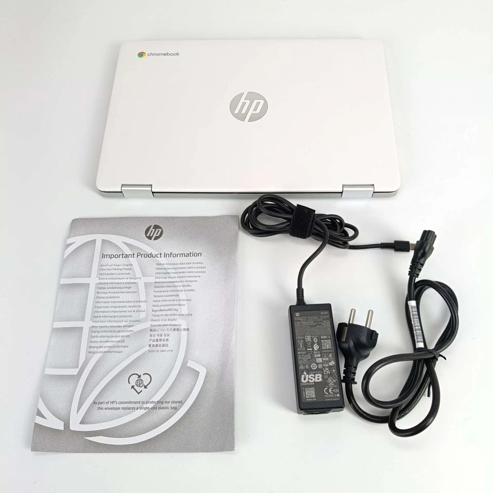 Laptop HP X360 14 G1 Chromebook 14 Intel Celeron 4 GB RAM 64 GB eMMC bianco - Immagine 2 di 4