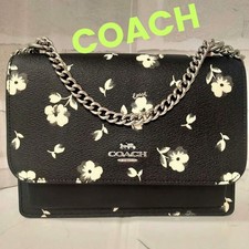 COACH Shoulder Bag Floral Black