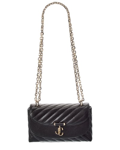 Jimmy Choo Avn Curve Small Leather Crossbody Women's Black