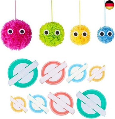Pompom Maker,2 Set 4 Größen Bommel Maker Groß Set Fluff Kugel Weber DIY Ha