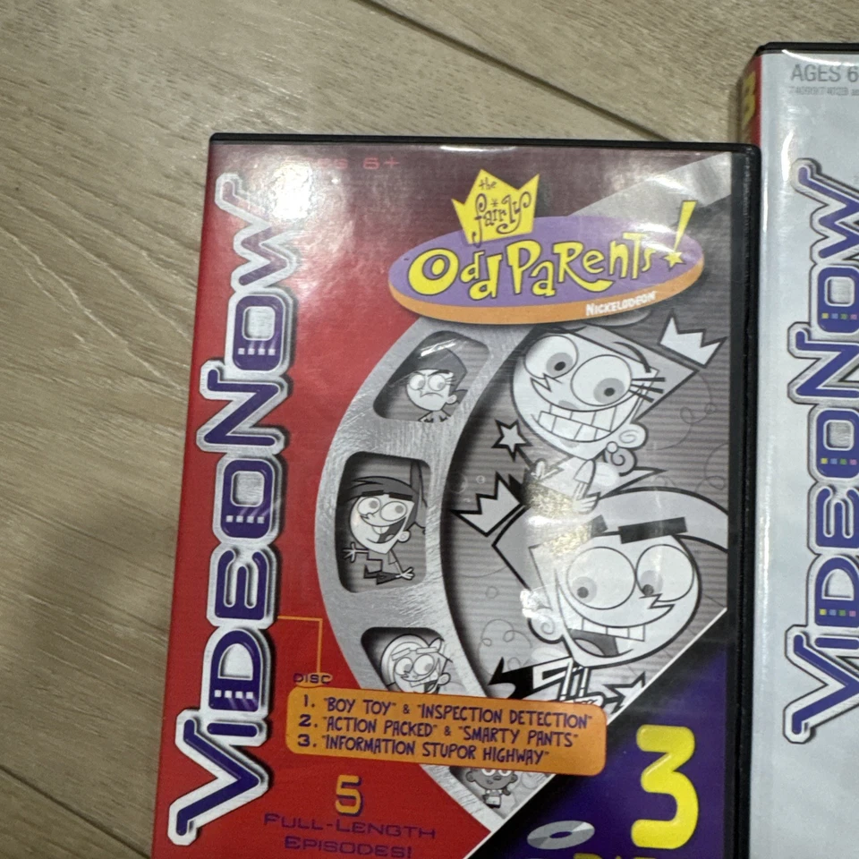 Lote de videos ahora color Nickelodeon paquete de 3 discos Rocket Power padres bastante extraños Foto 3 de 4