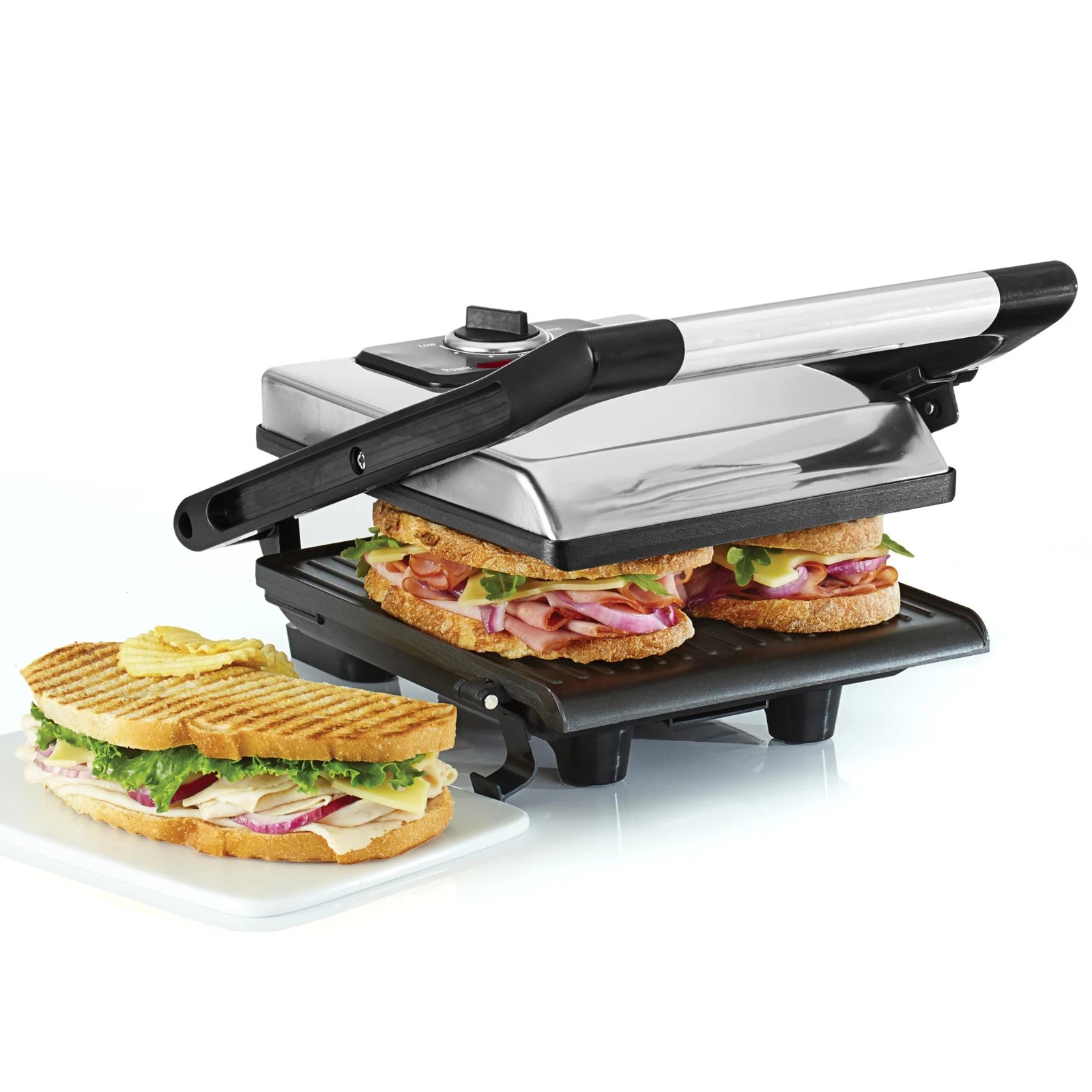 BELLA Panini Press, Sandwich Maker and Electric Indoor Grill with Stainless
