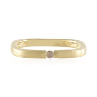 Cavill Ring Damen Sterlingsilber Vergoldet 0,027Ct Champagner Diamant-