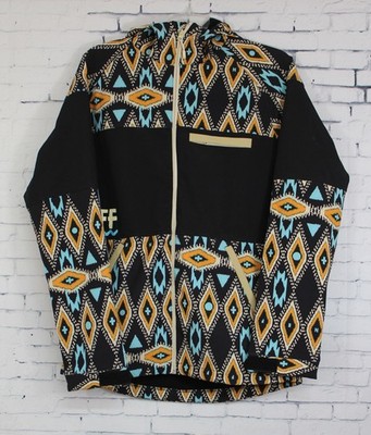 New Neff Mens Tribal Softshell Jacket Large Black