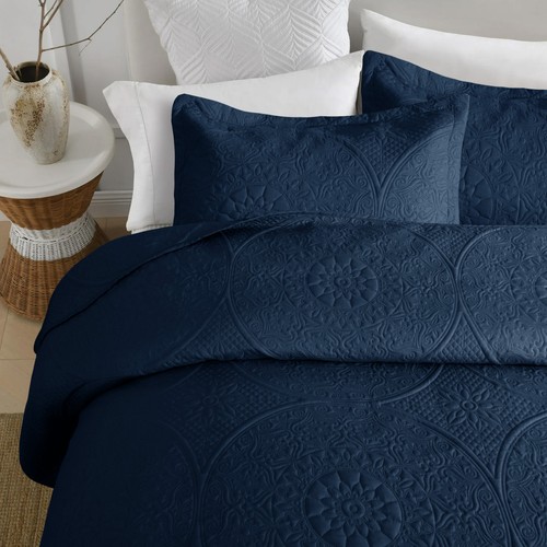 Floral Bedspreads Queen Size 3 Piece Quilted Bedspread Quilt Set Comforter Set - Picture 43 of 166