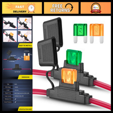 2PCS Waterproof Inline Maxi Fuse Holder 10 Gauge 30A 40A for Car Truck Marine Bo