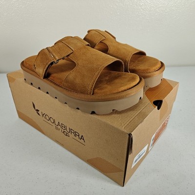 Koolaburra By UGG Tizz Slide Chestnut Slippers Women's Size 8.5 1167751 NIB