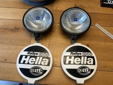 Paar Hella 1000 Rallye Scheinwerfer mit Abdeckungen/Halterungen