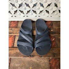 Crocs Swiftwater Navy Blue Strappy Slide Sandals Womens Size 8