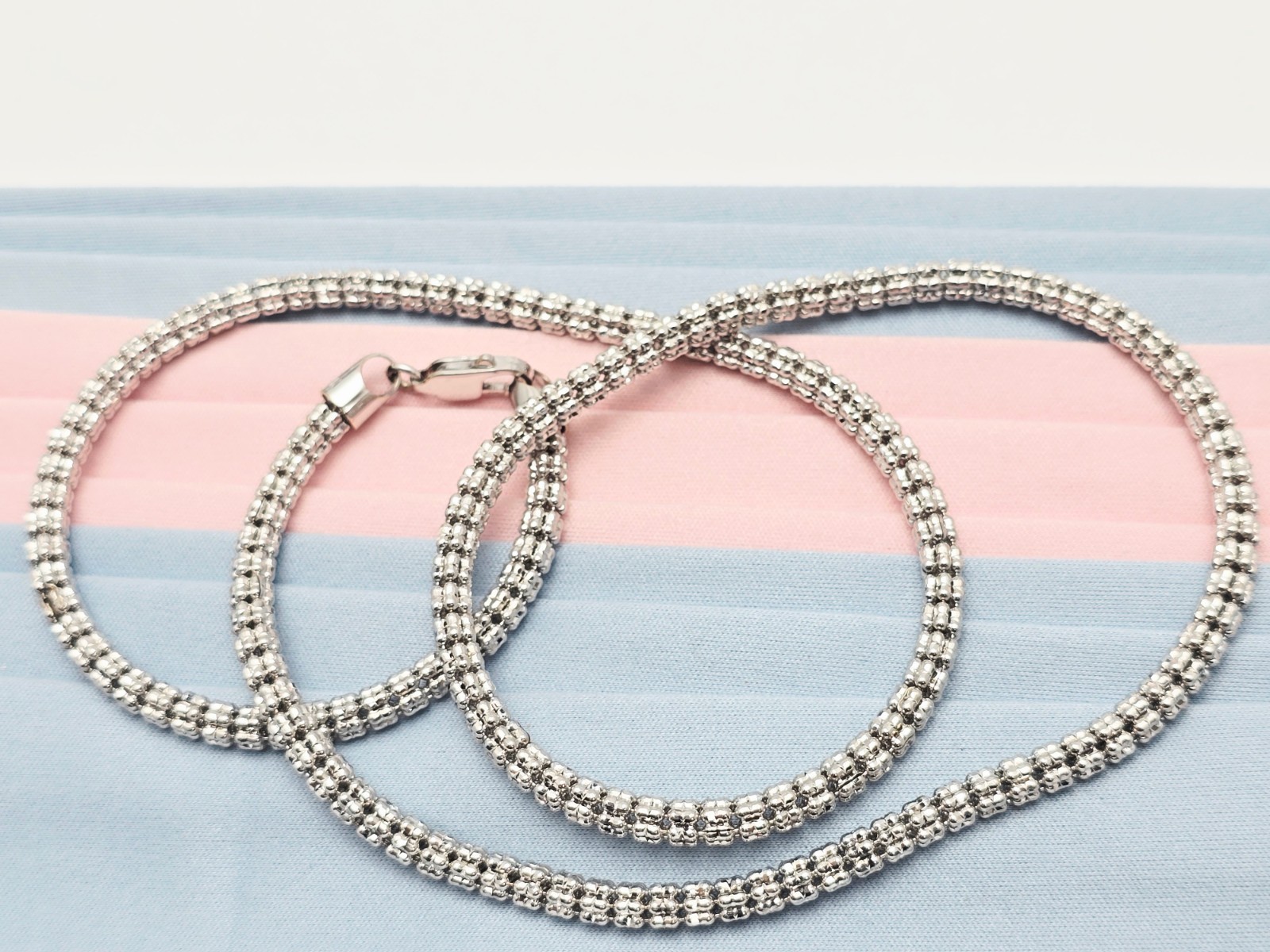 Unique 10K Solid White Gold Designer Diamond Cut … - image 4