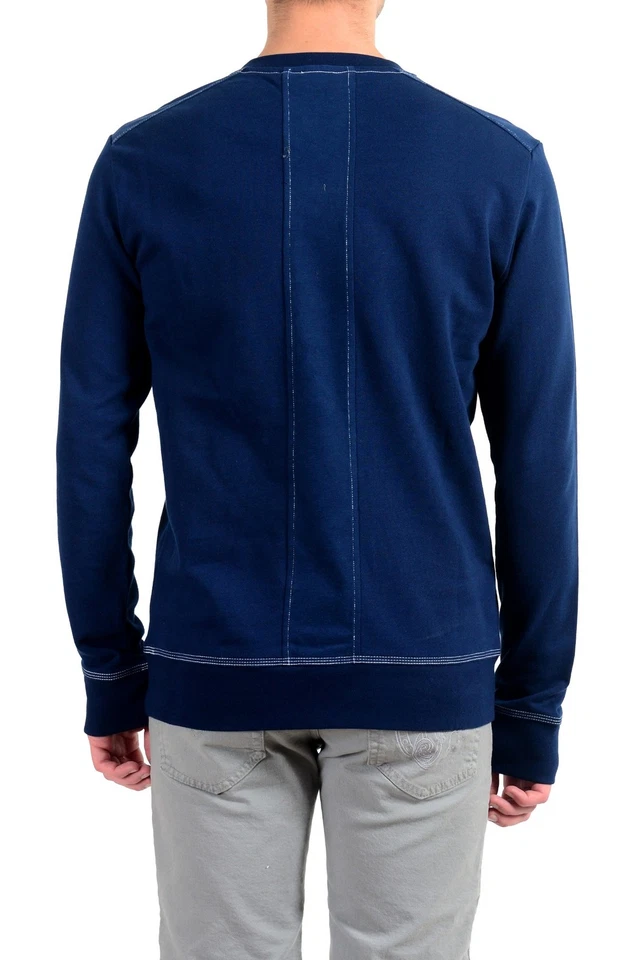 Sudadera Emporio Armani EA7 "Train MMA" Para Hombre Azul Gráfico Cuello Redondo Foto 3 de 4