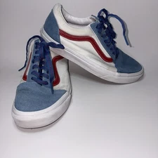Vans Old Skool Sport Pop Shoes Men 6.5/Women 8 Red White and Blue Off the Wall