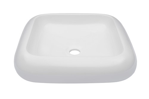 Miseno MVS-TP-V02-NODRAIN Bianco 18-1/2" Square Porcelain Vessel - White