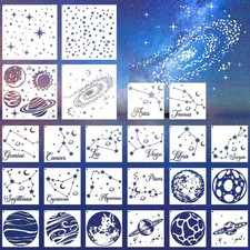 Reusable Star Painting Stencil Set - 24 Pcs Astronomy Planet Reusable...