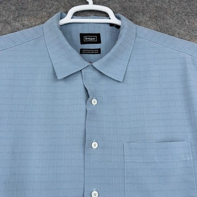 haggar performance dress shirt Haggar Smart Wash Men's Slim Fit Performance Button Up Dress Shirt