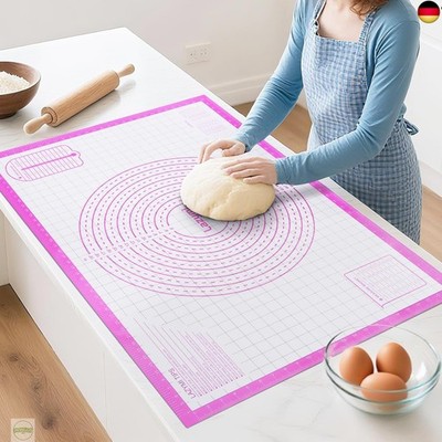 Extra Große Backmatte Silikon: Antihafte Teigmatte 91x61cm - Rutschfeste 