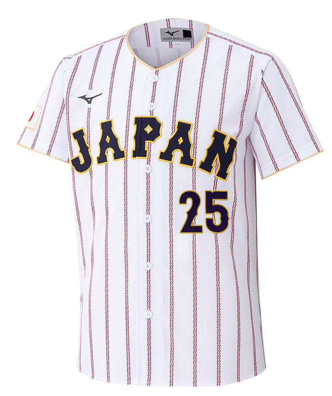WBC 2026 Japan Kazuma Okamoto Home Jersey Samurai Japan Size M