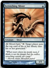 MTG Screeching Sliver C Time Spiral 75 LP