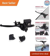 7/8" Left Hydraulic Brake Master Cylinder for Motorcycles ATVs - Durable Metal