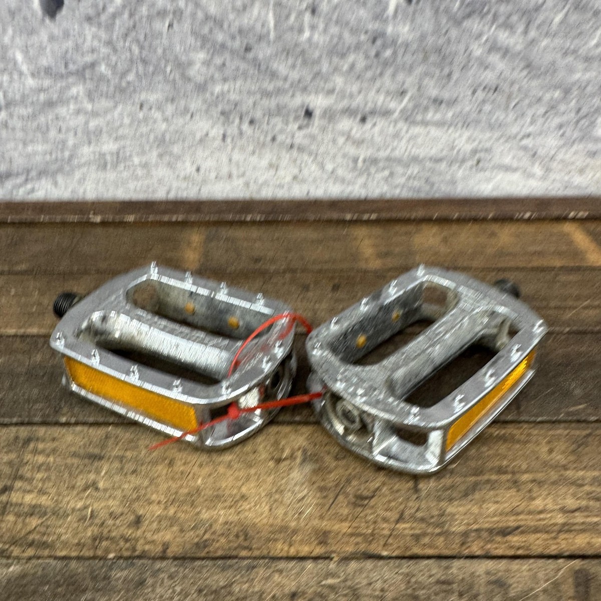 Vintage SR Custom-M BMX Pedals 9/16 Chrome Silver Pair Japan Old