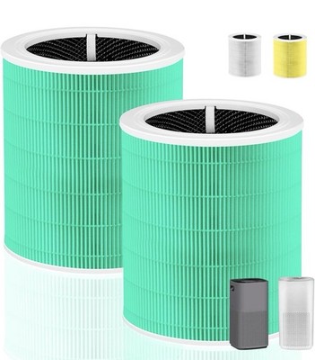 Core 600S Replacement Filter for LEVOIT Core 600S & Core 600S-P,2 Pack,Green
