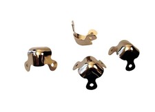 Set of Four Small Three Leg Cabinet Corners - Nickle Finish 1280