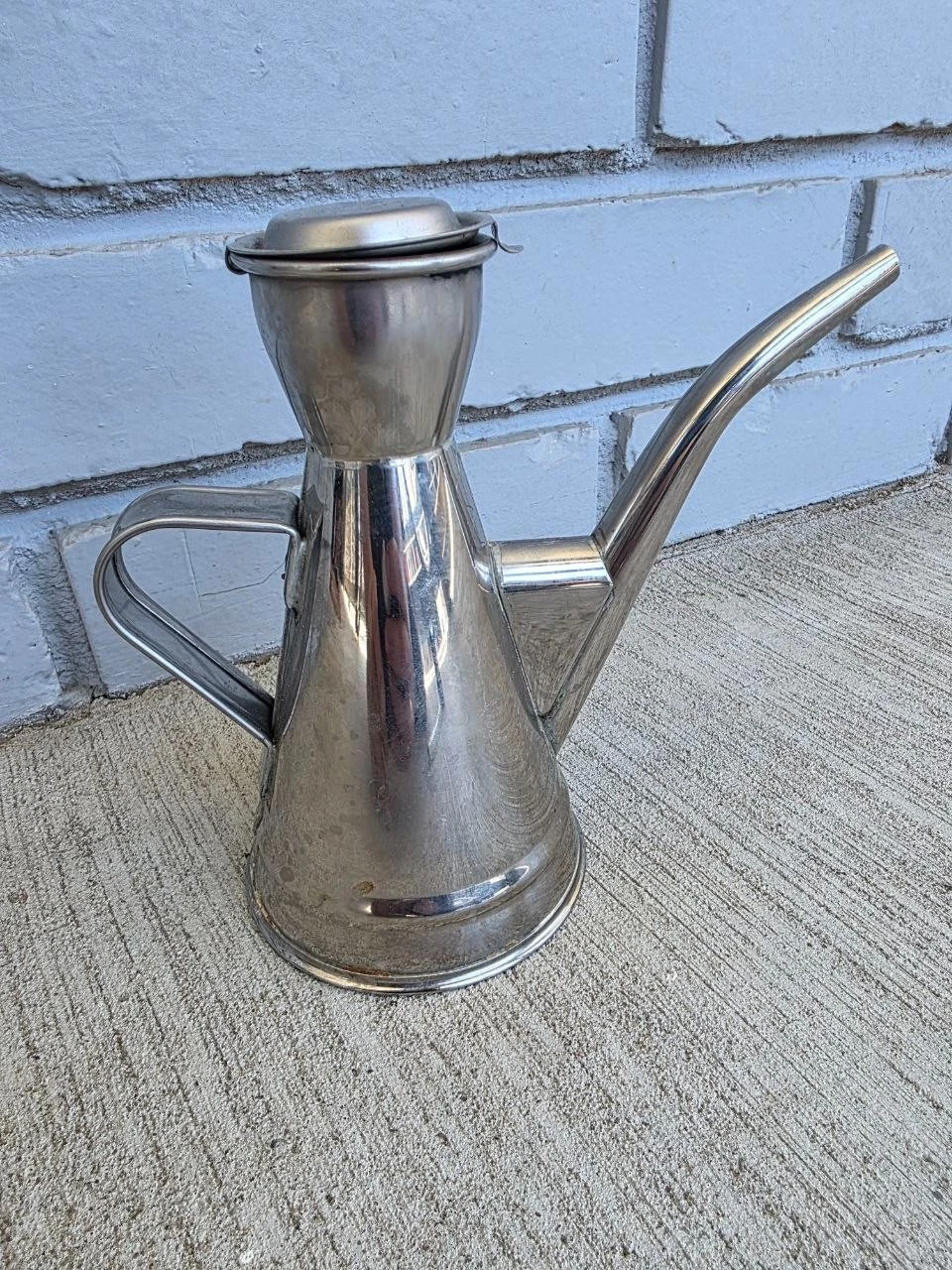 Vintage ILSA Italy Stainless Steel Oil Cruet Dispenser 5.5” Mid Century Kitchen