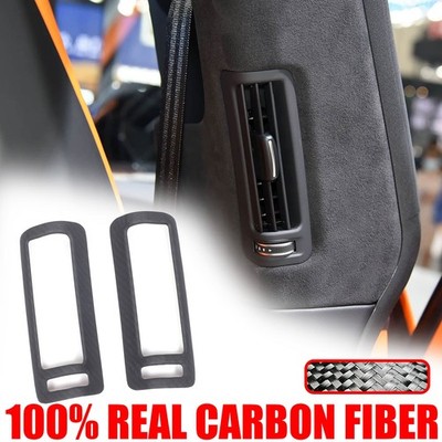 Real Carbon Fiber B Pillar Vent Air Outlet Frame Trim For Lamborghini URUS 18-23