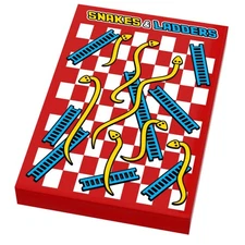 Snakes & Ladders - Custom Printed 2x3 Tile made with LEGO part