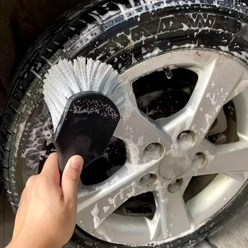 Short Handle Wheel Cleaning Brush Tire Rim Washing Brush Vehicles Cleaning - Picture 4 of 7