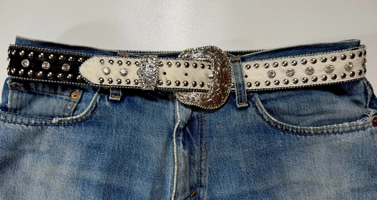 Rhinestone Leather Animal Print Belts for Women for sale | eBay