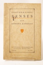 F66872 GUNDLACH   Photographic Lenses  Korona Cameras Catalog c.1925, 52pgs