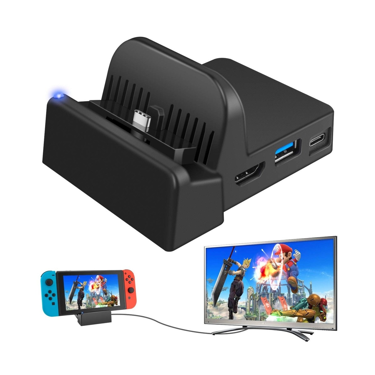 Ponkor Docking Station for Nintendo Switch/Switch OLED, Charging