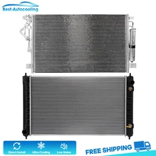 Aluminum Radiator And A/C Condenser For 2007 2008-2018 Nissan Altima 2.5L 3.5L
