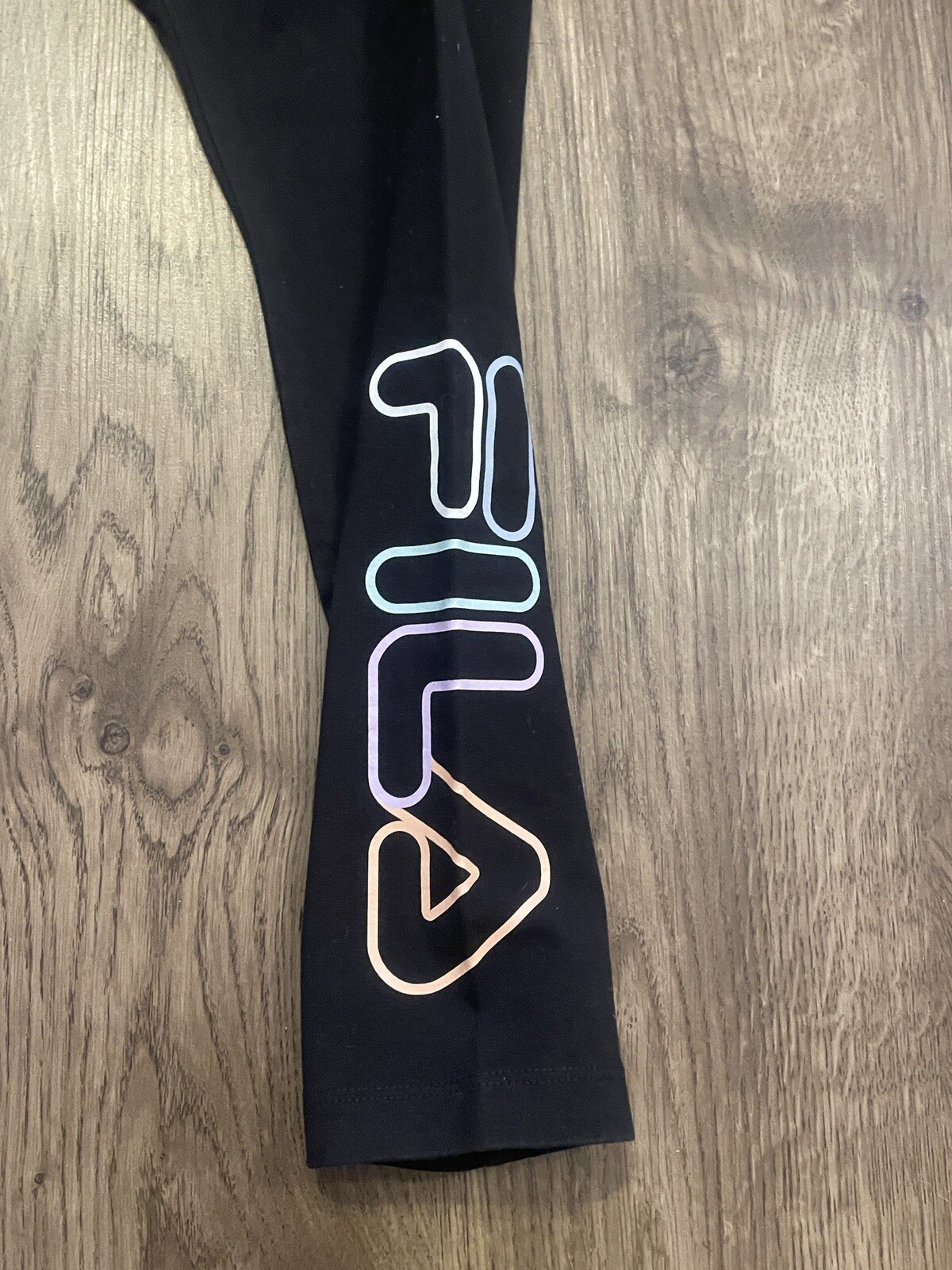 Leggings donna Fila pantaloni yoga stretti grandi neri in cotone