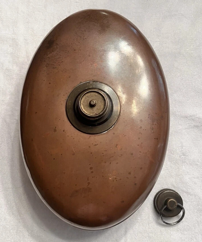 Raro antico scaldaletto tedesco primi '900 "Rein Kupfer" Bettbottle rame! - Foto 7 di 24