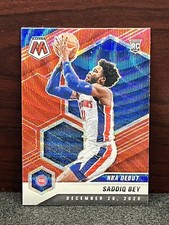 Saddiq Bey 2020-21 Mosaic Rookie NBA Debut Asia Red Wave Prizm RC #276 Pistons