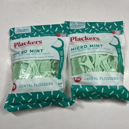 2 Pack Of Plackers Dental Flossers Micro Mint - 90 Count - 180 Ct Total