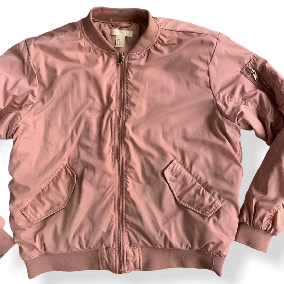 Pink Bomber Jacket H&m H&M Pink Bomber Size 12