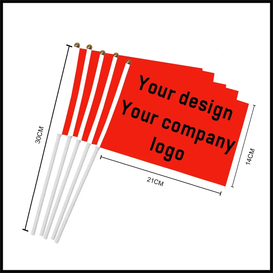 CUSTOM PRINTED PERSONALISED MINI HAND FLAG | ANY DESIGN-Free | ANY SIZE - Image 2 of 4