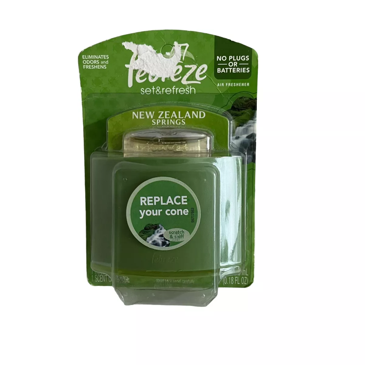 Febreze Set and Refresh Air Freshener New Zealand Springs Unit Scent Cartridge