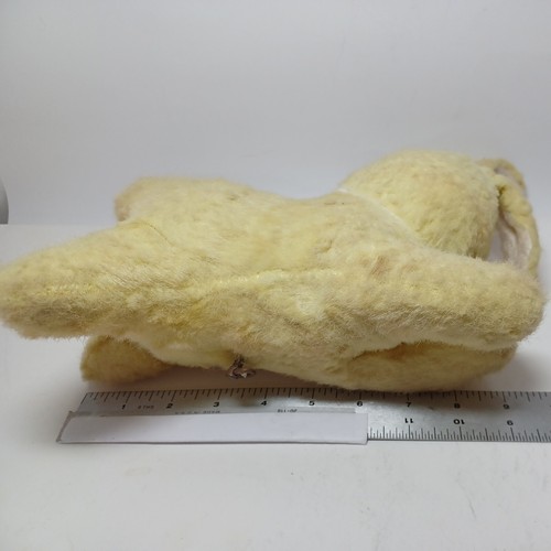 Animal de peluche amarillo musical vintage conejo acostado trabajando 9 - Imagen 8 de 12