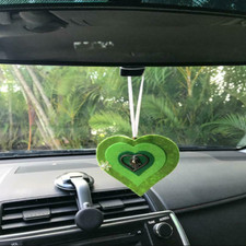 Green Heart Felt Car Air Freshener, Reusable Aromatherapy Diffuser