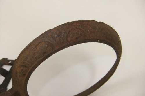 Vintage Gusseisen Wandleuchter Öl Petroleum Lampe Halter Ring und Halterung - Bild 13 von 17