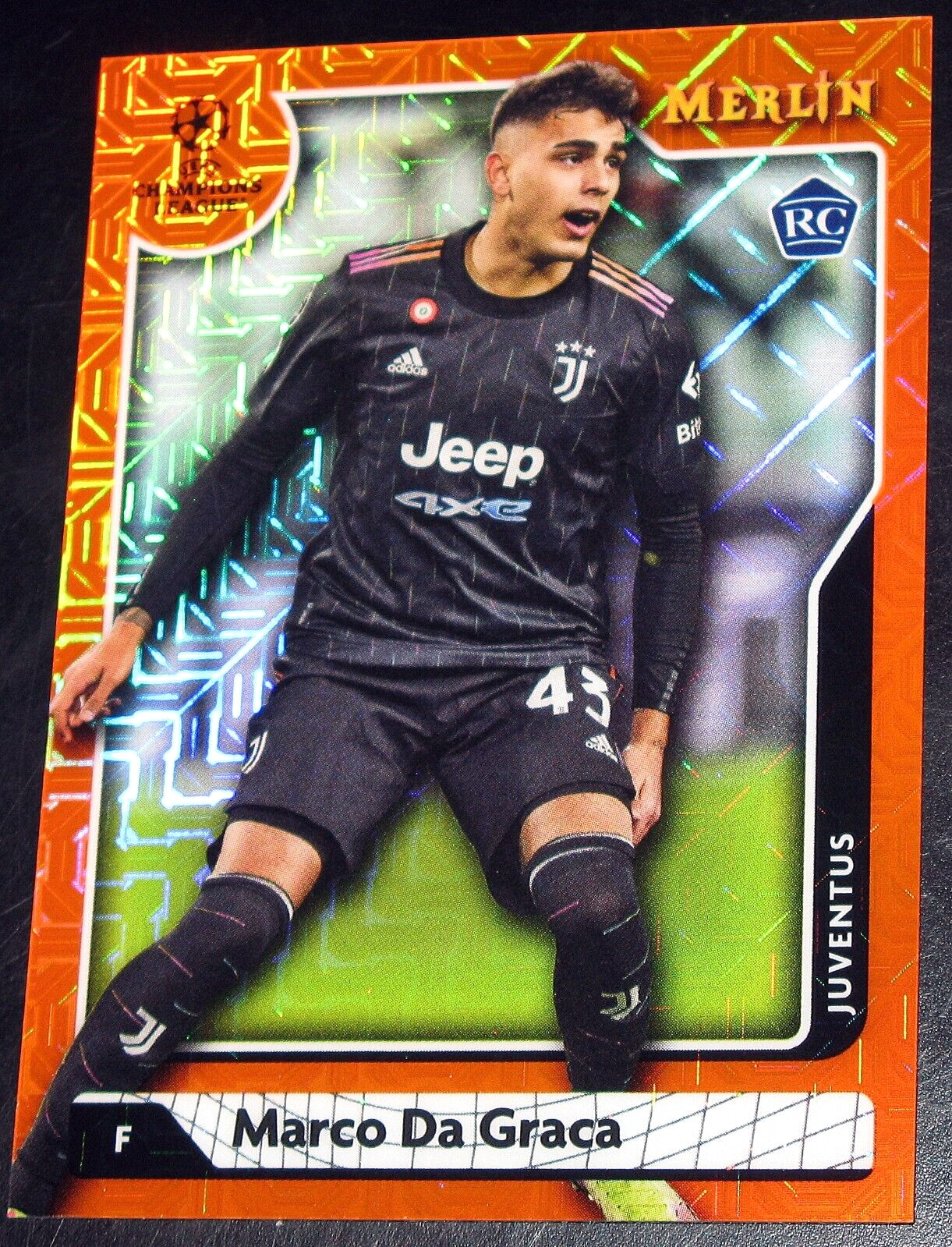 2021-2022 Topps Chrome Merlin UCL Marco Da Graca Orange Mojo Refractor # /25 RC