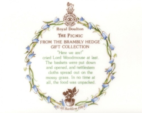 Royal Doulton Brambly Hedge Picnic Tray - Picture 4 of 5