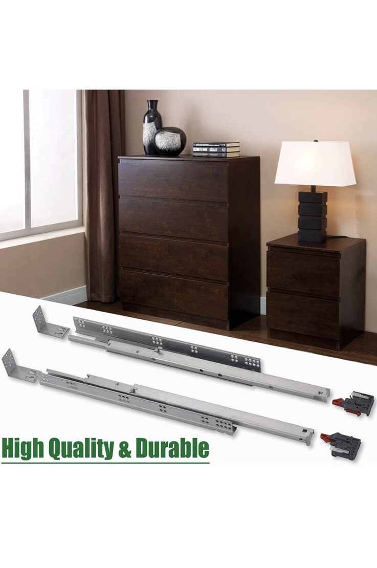 6 Pairs of 15 Inch Undermount Soft Close Drawer Slides Full Extension