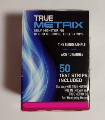 True Metrix Blood Glucose Test Strips Expired 05-23-25 = 50 NEW SEALED BOX