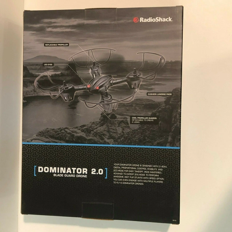 Radio Shack Dominator 2.0 Quadcopter 2.4GHz 4CH 6 Axis LED Eyes RC Drone - Image 3 of 4